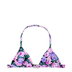 VICTORIA SECRET Swim VS Shine Logo Bikini Top SMALL 32C 32D 34AA 34A 34B $44